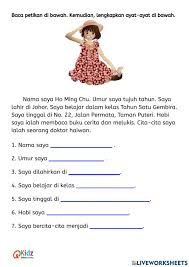 You can do the exercises online or download the worksheet as pdf. Pemahaman Tahun 1 Worksheet