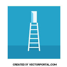 Ladder To Exit Vector Graphic Free Vector Illustration Ladder Free Vector Art