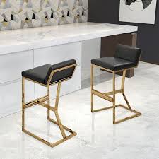 Helping businesses make good spaces great. White Genuine Leather Bar Stool Counter Stool Gold Legs With Footrest Leather Bar Stools Bar Stools Counter Stools