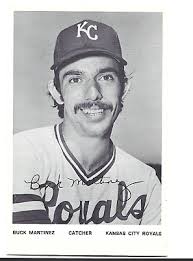 B&W VIEW,BUCK MARTINEZ,CATCHER,KANSAS CITY ROYALS (3X5")