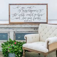 Go Home Unique Font Approximately 45 X 23 White Printed Board Black Text Stained Wood Frame Lightweight Sig Smallwood Home Home Decor Styles Wood Frame