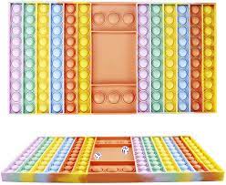 Do you feel stressed in our increasingly busy world? Buy Big Pop Game Fidget Rainbow Chess Board Push Bubble Popper Fidget Sensory Silicone Large Stress Relieving Huge Anxiety Decompression Pop Game Fidget For Kids Adults Online In Turkey B096vd197v