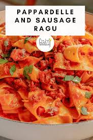 Giada De Laurentiis Pappardelle With Sausage Ragu Giadzy Recipe In 2020 Sausage Ragu Giada Recipes Pappardelle