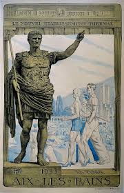 L Jonas Aix Les Bains Le Nouvel Etablissement Thermal Vintage Poster Art Vintage Posters Vintage Travel Posters