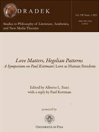 Jump to navigation jump to search. The Phenomenology Of Love In Hegel S Aesthetics Odradek Studies In Philosophy Of Literature Aesthetics And New Media Theories