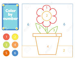 123 number coloring pages, educational 123 number coloring pages educational 123 number 53 printable 2020 0025 coloring4free Flower In Pot Color By Numbers Educational Game For Elementary Level Kids Toddlers Coloring Page For Pre School Children Royalty Free Cliparts Vectors And Stock Illustration Image 143414928
