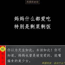 佳句媽媽什麼都愛吃特別是剩菜剩飯 中國 中國人 西雅圖老胡 愛 分享 語錄 文字 星座 心情 時間 朋友 學習 畢業 職業 努力 書籍 帥哥