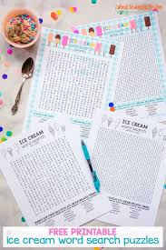 Not only are they a terrific training tool however children seem to truly have an enjoyable time completing them. Free Ice Cream Word Search Printable Puzzles I Should Be Mopping The Floor
