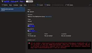 New Release Stuck In Deployment Queue Visual Studio Feedback