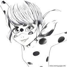 How to color makeup free face with color therapy app. Miraculous Ladybug Face Coloring Pages Printable
