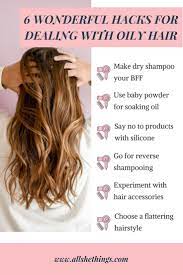 Using products with acids, cleansing, and moisturizing. 6 Easy And Effective Ways For Dealing With Oily Hair All She Things Oily Hair Greasy Hair Hairstyles Hair Hacks