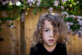 These are the four best hair colors for brown eyes, according to a celebrity colorist. Toddler Boy With Curly Blonde Hair And Brown Eyes Outdoors Stock Photo Offset