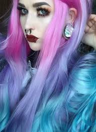 Purple and blue are two of the trendiest hair color trends right now, but don't settle for the average colors; Wavy Magenta Purple Blue Ombre Lace Front Synthetic Wig Lf804 Wig Is Fashion