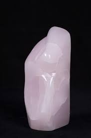 Bloc poli de mangano-calcite rose polie