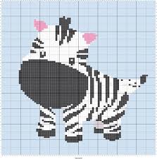 Knit Baby Zebra Intarsia Knitting Chart Fiber By