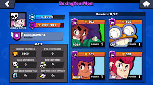 Each brawler has its own trophy count, and this determines the brawler's rank. Pushed To 6969 Trophies Without A Win And All Level 1 Brawlers Brawlstars