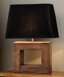 Giftcraft Rectangular Frame Wood Table Lamp Id Lights Table Lamp Wood Wood Lamp Design Rustic Table Lamps