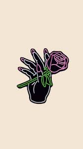 Hand Me The Flower Wallpaper Made By Laurette Instagram Laurette Evonen Hand Sticker Wallpaper Iphone Tumblr Grunge Hand Wallpaper