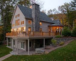 They offer practical drainage as well as height for the half story typically included in a cape cod home. I Like Homes With Walk Out Basements And One Nestled In The Trees On A Mountainside Is Even Better Basement House Plans House Exterior Basement House