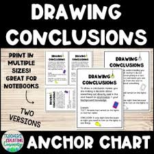 Drawing Conclusions Anchor Chart Worksheets Teaching Resources Tpt So my anchor charts could never look fancy because i couldn't draw the. drawing conclusions anchor chart