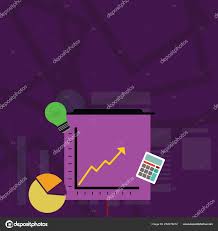 Investment Icons Of Pie And Line Chart With Arrow Pointing