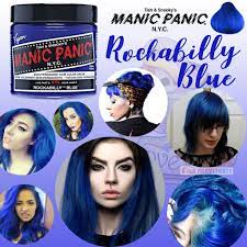 Manic panic amplified flash lightning hair dye bleaching kit in 30 and 40 by vol. Rockabilly Blue Manic Panic Semi Permanent Blue Hair Dye Ilovetodye Shopee Philippines