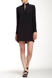 Vince Black Solid Silk Shirt Dress Sz 10 365 Vince Shirtdress Cocktail Silk Shirt Dress Dresses Silk Shirt