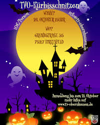 Wann haben wir normalerweise freie zeit? Abgesagt Einladung Zum Tvo Kurbisschnitzen Zu Halloween Tv Obernhausen 1898 E V
