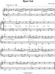 Daniwell Aidn Nyan Cat Sheet Music Easy Piano In C Major Download Print Sku Mn0151400
