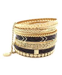 Black And Gold Bracelet Set Black N Gold Bracelets African Bangles Gold Bracelet Set Bracelet Set