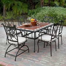 Palazetto Napoli 60 X 40 Inch Mosaic Dining Set Patio Dining Set Outdoor Furniture Sets Patio