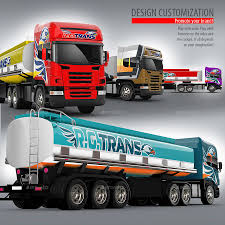 Semi Trailer Tank Truck Mock Up Semi Trailer Fuel Truck Trucks