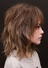 Ericdress Medium Layered Hairstyles Women's Wavy Shag Shaggy Synthetic  Capless Wig 18Inch