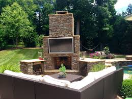 Outdoor Fireplace With Outdoor Tv And Sitting Area Jpg 2 048 1 536 Pixels Outdoor Fireplace Designs Patio Stones Outdoor Fireplace