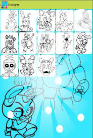 Five nights at freddy's coloring pages five nights at freddy's (often abbreviated to fnaf) is a media franchise based around an indie video game series created, designed, developed, and published by scott cawthon first time released in 2014. Cartoon Coloring Pages Drawing Five Nights Edition For Android Apk Download