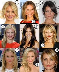 Diaz's short bob hairstyle works best on straight or slightly wavy hair. Cameron Diaz Her Best Hair Makeup And Beauty Blog