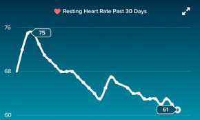 Mans Fitbit Chart Reveals His Heart Rate Decreased After