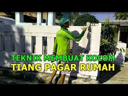 Selain pagar tembok dan pagar batu alam, pagar rumah minimalis dari kayu bisa menjadi alternatif bagi topic: Cara Membuat Kolom Tiang Pagar Rumah Minimalis Bata Hebel Youtube