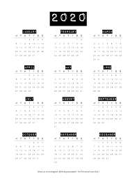 2020 Yearly Calendar Free Printable Bullet Journal And Planner Free Download Year At A Glance Future Log Bullet Journal Calendar Printable Bullet Journal Yearly Calendar Bullet Journal Print