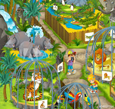 Maybe you would like to learn more about one of these? Cartoon Zoo Amusement Park Illustration Stock Illustration Adobe Stock