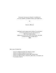 CHANGING AESTHETICS, ETHICS, AND POLITICS IN LATIN AMERICAN CRIME CINEMA  AND NARRATIVE BY CRISTINA MIGUEZ A DISSERTATION SUBMITT