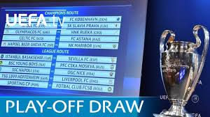 It was the second time that the two teams faced each other in the. Uefa Champions League Play Off Round Draw Youtube