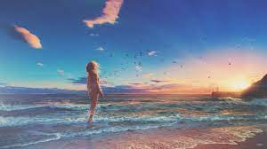 Girl At Beach Plyazh Oboi S Plyazhem Iskusstvo Silueta