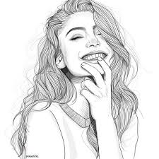 Shared By Xoxo Find Images And Videos About Girl Art And Smile On We Heart It The App To Get Lost In What Y Smile Drawing Girl Drawing Teenage Girl Drawing