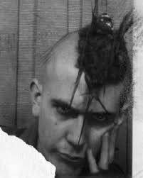 Rob 'The Baron' Miller of Amebix in a photo booth, presumably in Bristol,  as they were squatting with Disorder at this point, in 1982. Amebix had  undoubtedly one of the greatest transformations