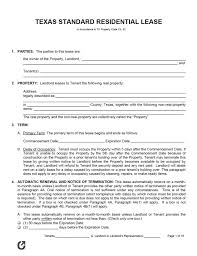 Lease agreements and service contracts describe two different things. Free Texas Rental Lease Agreement Templates 6 Pdf