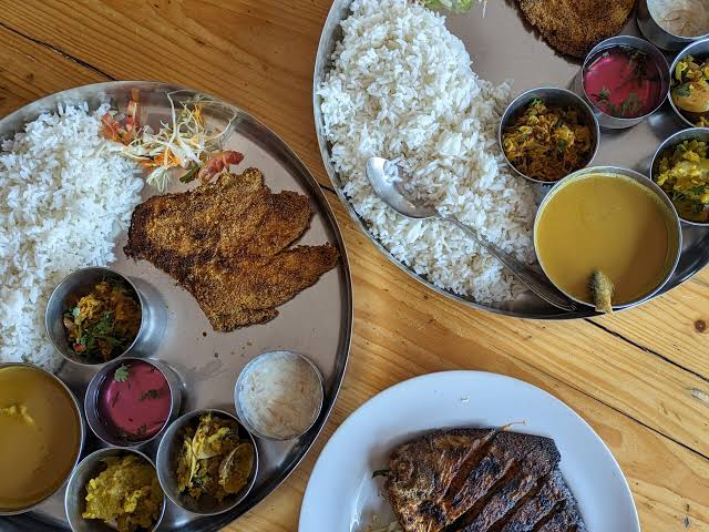 The Iconic Goan Fish Thali, AI generated