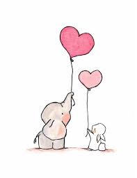 1001 Tutos Et Idees Pour Realiser Un Dessin D Amour Mignon Dessin Elephant Dessin Ballon Dessin De Coeur