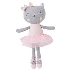 Peluche Chat Ballerine En Coton En 2020 Peluche Chat Doudou Chat Poupee En Feutrine