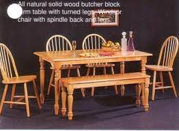 Butcher block kitchen table set. New Butcher Block Farm Dining Table 4 Chairs Bench Coaster Home Furnishings Http Butcher Block Dining Table Farm Dining Table Dining Room Furniture Sets